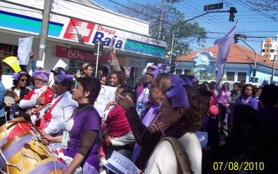 Ato contra violência a mulher em Guarulhos/SP