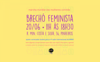 Brechó feminista acontecerá dia 20 e arrecada fundos para ação de mulheres