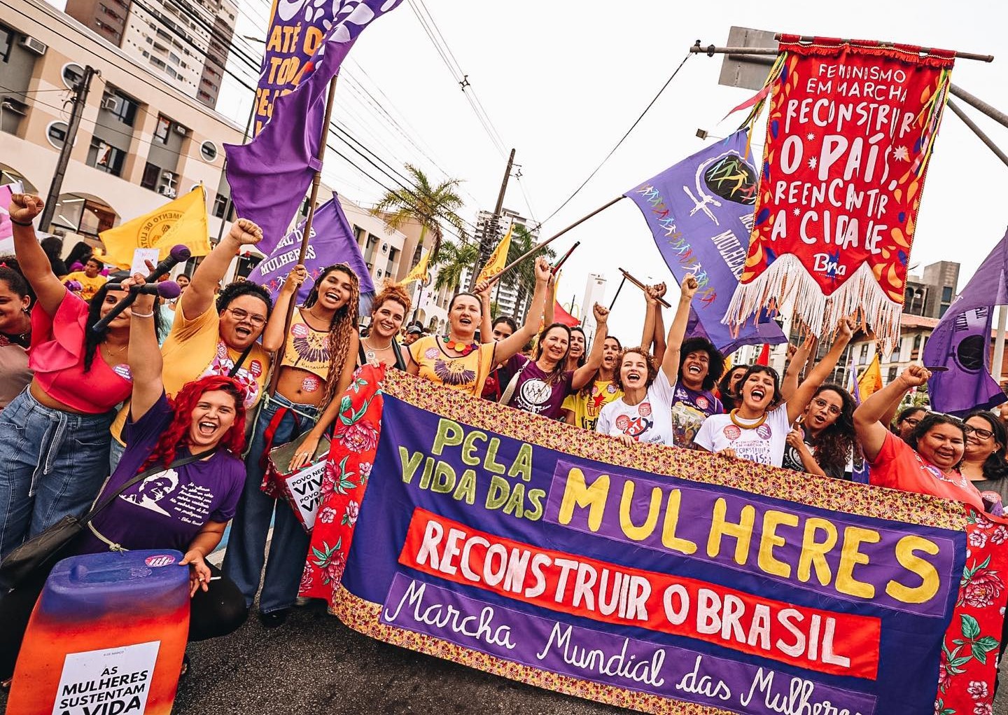 Marcha Mundial das Mulheres no ato 8 de março de 2023 em Natal, Rio Grande do Norte