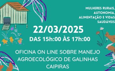 Gravação da oficina de Manejo Agroecológico de galinhas caipiras